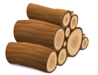 στοιβαγμένα ξύλα